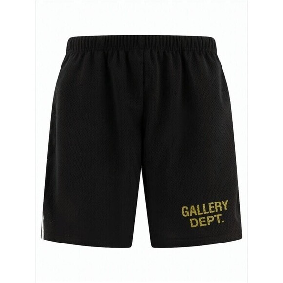 Gallery Dept. Breathable Mesh Black Shorts With Side Slits - NWT